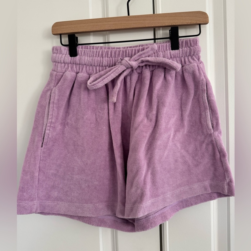 Daily Drills Terry Cloth High Waist Shorts
